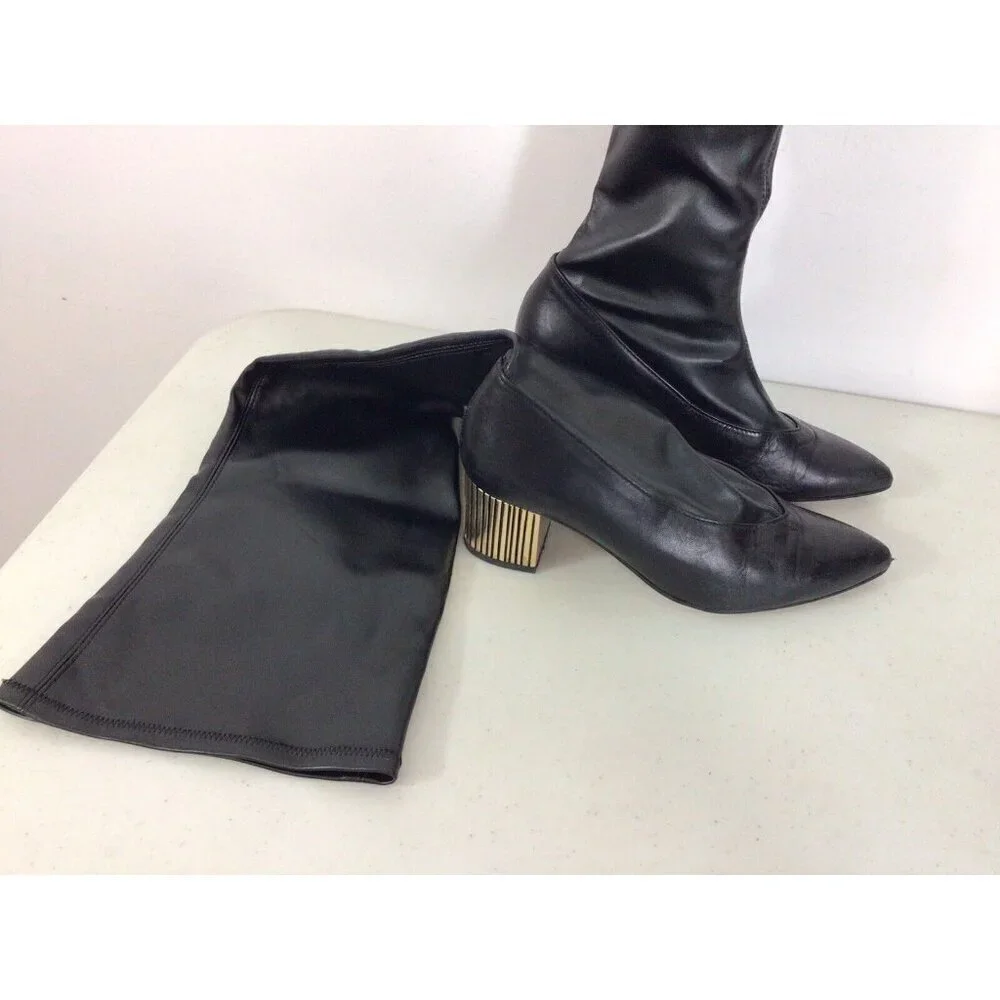 Eram Leather Boots Knee High Womens 37